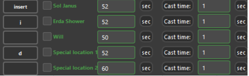 KeyBinds summons settings
